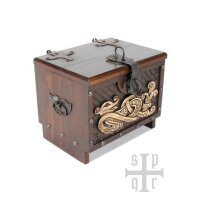 Wikinger Holzkiste mit Midgardschlangen-Motiv, ca. 33 x...