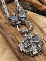 Massive Wikinger Halskette mit einem Odin Anhänger...