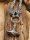 Massive Edelstahl Halskette Thors Hammer mit Fenris Wolf, verziert mit Wolfsklauen - Farbe silber & gold - 60 cm