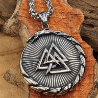 Midgardschlange Amulett Anhänger Halskette, verziert...