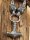Massive Edelstahl Halskette Thors Hammer mit Fenris Wolf verziert mit der Othala Rune - Farbe Silber - 60 cm