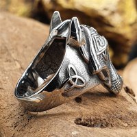Wikinger Wolf Ring "DANKMAR" aus Edelstahl