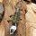 Paracord Schlüsselanhänger mit Wolfskopf aus Edelstahl - Farbe Dunkelgrün