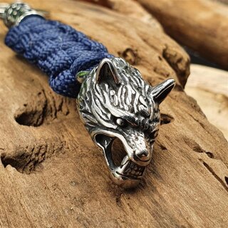 Edelstahl Schlüsselanhänger Mit Wolf, Mond Oder Drachen-Motiv – Robust, Stylisch, Ca. 9 Cm Lang