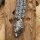 Paracord Schlüsselanhänger mit Wolfskopf aus Edelstahl - Farbe Schwarz/Weiß