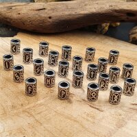 Futhark Bartpelen Runen SET - 24 Stück