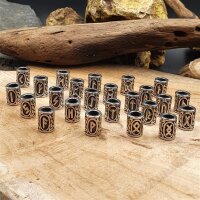 Futhark Bartpelen Runen SET - 24 Stück