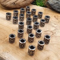 Futhark Bartpelen Runen SET - 24 Stück