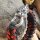 Paracord Armband "FENRIS" mit Wolfskopf aus Edelstahl - Farbe Schwarz Rot 19 cm