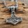 Thors Hammer Wikinger Anhänger "EIKE" mit Halskette aus Edelstahl - 60 cm