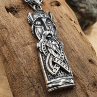 Wikinger Halskette mit einem Allvater Odin Anhänger aus Edelstahl - 60 cm