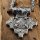 Wikinger Königskette mit einem Vogel Anhänger "HIDDENSEE" aus Edelstahl - 60 cm