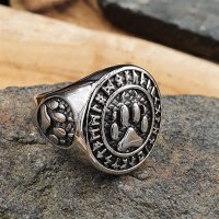 Wolfspfote Ring "SIRKO" aus Edelstahl