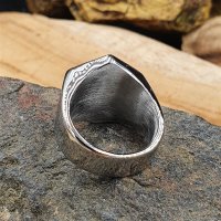 Nordischen Wikinger Runen Ring aus Edelstahl