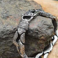 Edelstahl Armkette mit Wikinger Muster