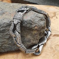 Edelstahl Armkette mit Wikinger Muster