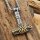 Thors Hammer Halskette verziert mit Keltischen Knoten aus Edelstahl Silber, Goldfarbig - 60 cm