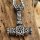 Thors Hammer Halskette verziert mit einem Valknut aus Edelstahl - 60 cm