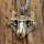 Silber, Goldfarbend Wolfskopf Anhänger "DANKMAR" Halskette aus Edelstahl 60 cm