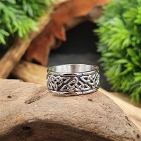 Keltischer Knoten Ring "WILFRIEDE" aus Edelstahl