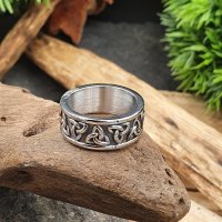 Keltischer Knoten Ring "WALDA" aus Edelstahl