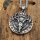 Hirsch Anhänger verziert mit Runen Halskette aus Edelstahl - 60 cm