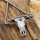Tierschädel Anhänger Halskette aus Edelstahl - 60 cm