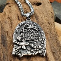 Wikinger Krieger Anhänger Halskette aus Edelstahl -...