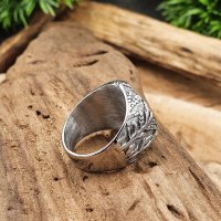 Yggdrasil Ring "SVEA" aus Edelstahl 60 (19,0) / 9 US