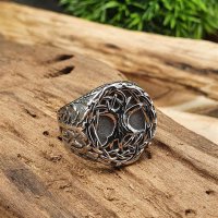 Yggdrasil Ring "SVEA" aus Edelstahl 63 (20,1) / 10 US