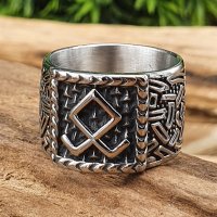 Odal Runen Ring "OTHALA" aus Edelstahl