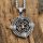 Lebensbaum Anhänger verziert mit Runen Halskette aus Edelstahl - 60 cm