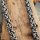 Massive runde Edelstahl Königskette Thors Hammer mit Fenris Wolf - Farbe Geschwärzt im Vintage-Look - 60 cm