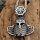 Silberfarbender Wikingerhelm Anhänger Halskette aus Edelstahl - 60 cm