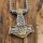 Edelstahl Halskette Thors Hammer verziert mit einem Vegvisir - 60 cm