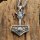 Silberfabender Thors Hammer Anhänger "GUNN" mit Halskette aus Edelstahl - 60 cm