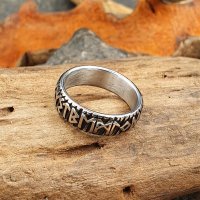 Futhark Runen Ring "STEN" aus Edelstahl