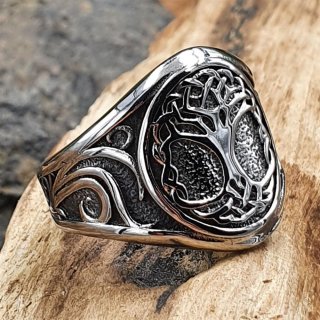 Yggdrasil Ring "BODILE" aus Edelstahl
