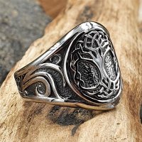 Yggdrasil Ring "BODILE" aus Edelstahl
