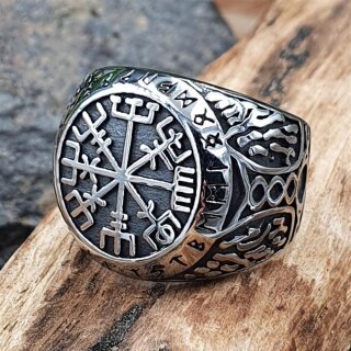 Vegvisir Siegelring "THORIN" aus Edelstahl