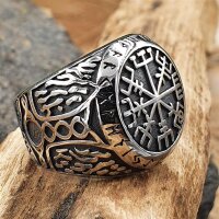 Vegvisir Siegelring "THORIN" aus Edelstahl