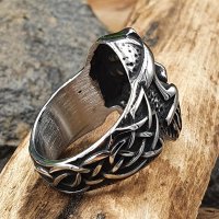 Odin Ring "WUOTAN" aus Edelstahl 60 (19,0) / 9 US