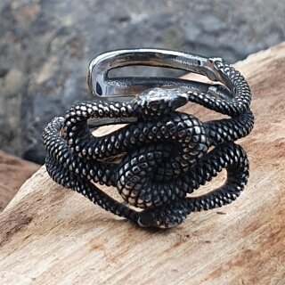 Midgardschlange Ring "ORM" aus Edelstahl