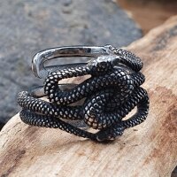 Midgardschlange Ring "ORM" aus Edelstahl