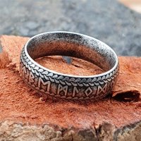 Futhark Runen Ring "RUNA" aus Edelstahl