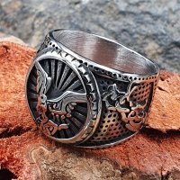 Odins Begleiter Ring aus Edelstahl