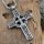 Kreuz Anhänger verziert mit keltischen Knoten und Kette aus Edelstahl - 60 cm