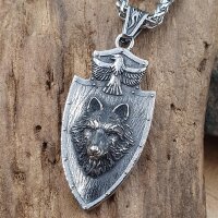 Wolf/Raben Anhänger "ONNI" und Kette aus...