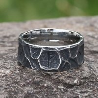 Nordischer Runen Ring "ANUNDSHÖG" aus Edelstahl 60 (19,0) / 9 US