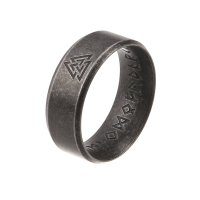 Nordischer Runen Ring "ASGARD" aus Edelstahl 63 (20,1) / 10 US
